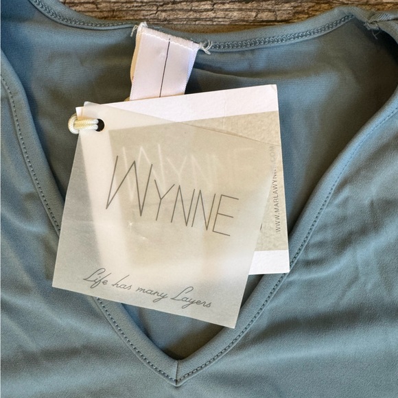 Wynne Layers Blue/green V-Neck Dress - Picture 7 of 8